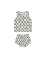 Rylee & Cru - Coastal Check Baby Tank Set