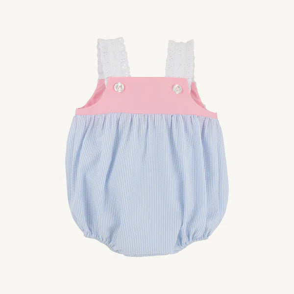 Breakers Blue Seersucker with Sandpearl Pink Babs Bubble