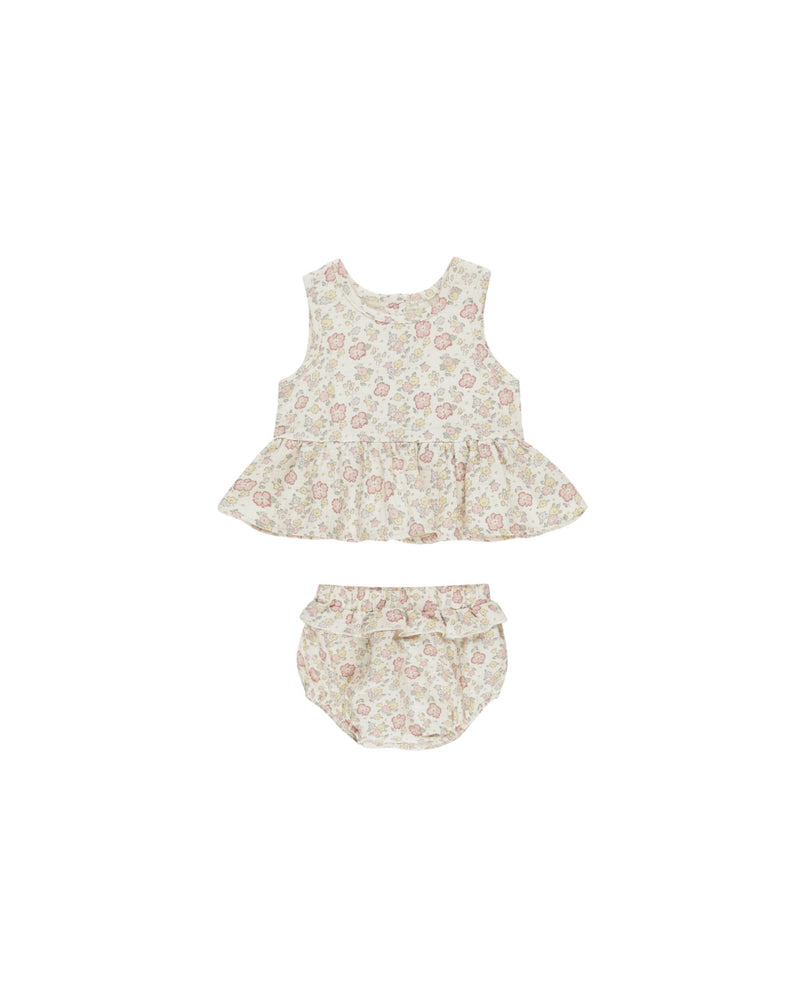 Quincy Mae - Bloom Sleeveless Peplum Set