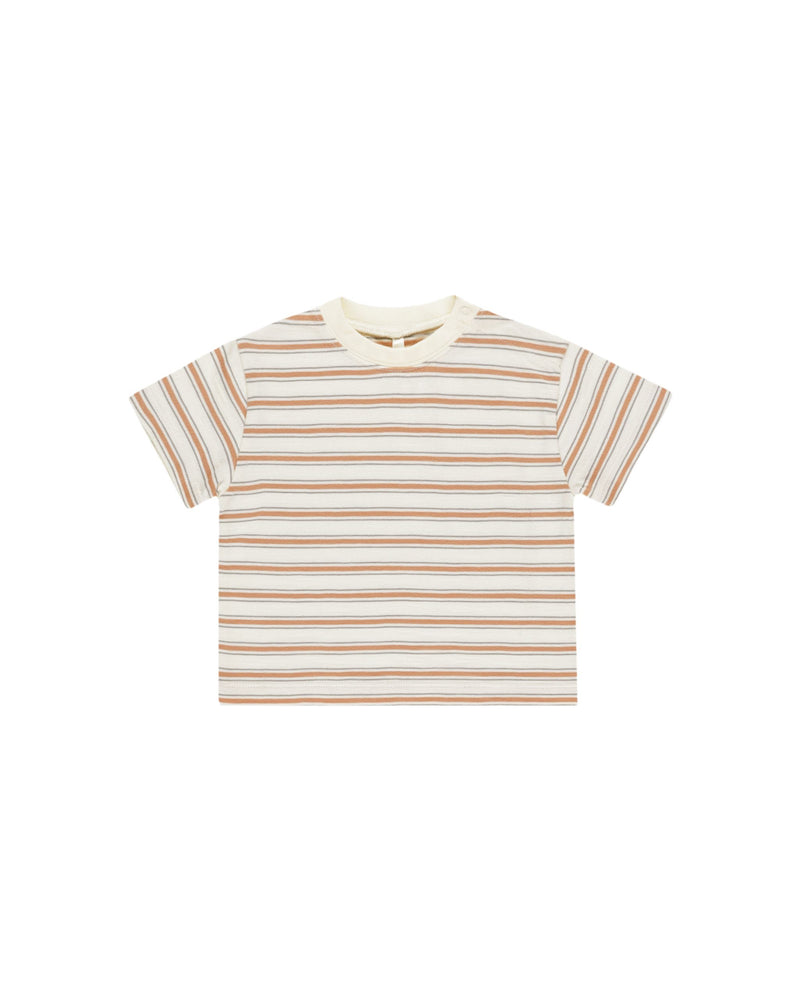 Rylee & Cru - Grapefruit Stripe Relaxed Stripe Tee