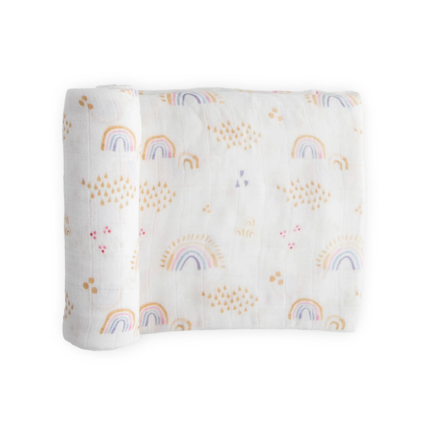 Little Unicorn - Deluxe Muslin Swaddle Blanket - Rainbows & Raindrops