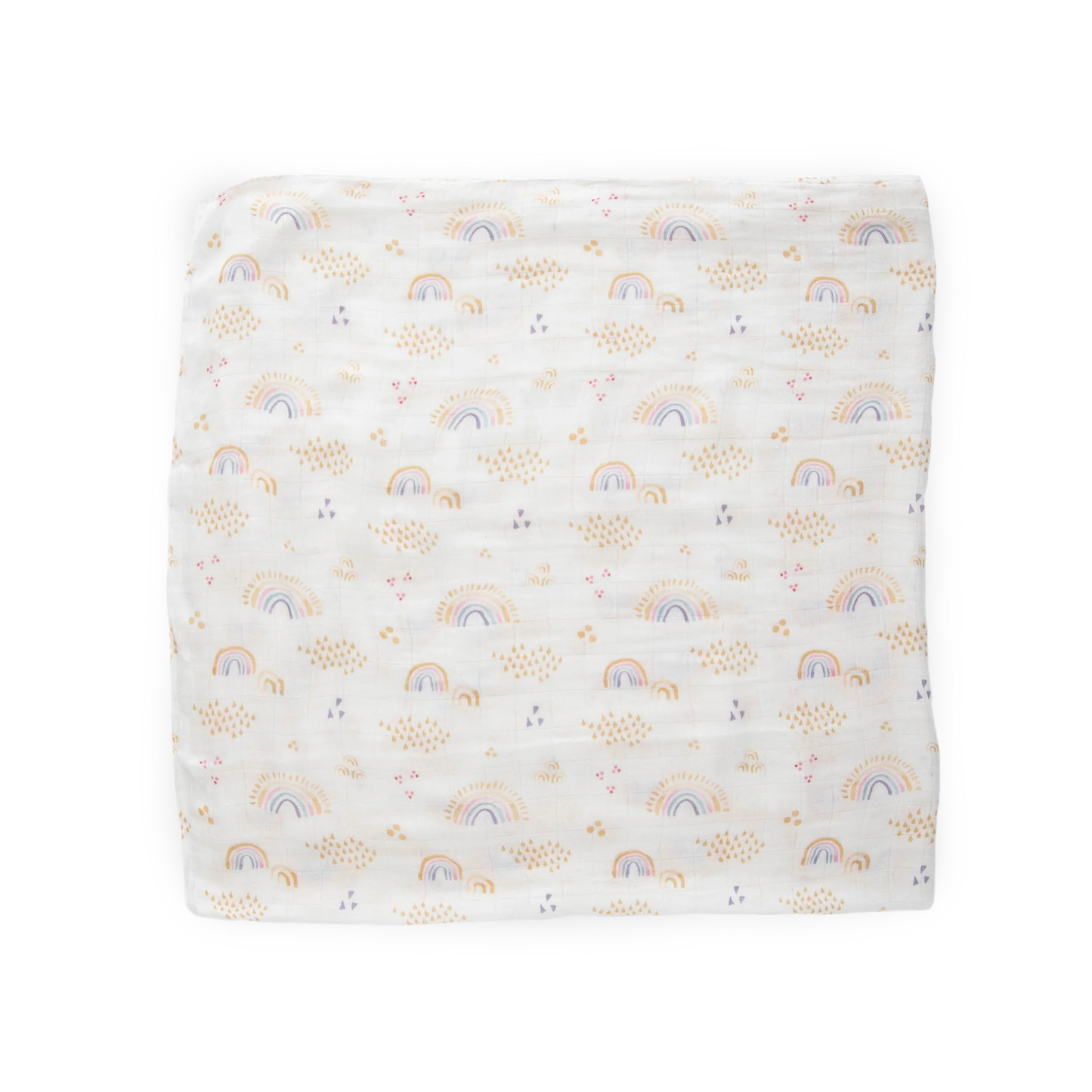 Little Unicorn - Deluxe Muslin Swaddle Blanket - Rainbows & Raindrops