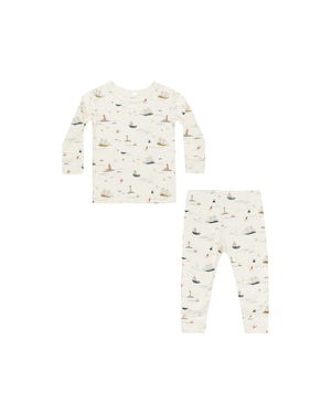 Rylee & Cru - Nautical Long sleeve Pajamas