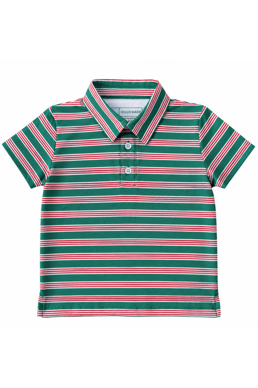Red + Green Stripes Kyle Polo