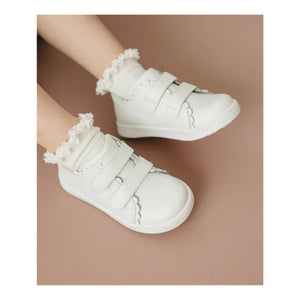 L'AMOUR - Caroline Scalloped Sneaker White