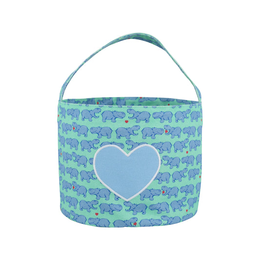 The Beaufort Bonnet Company - Hugga Hippo with Beale Street Blue Buckets of Love