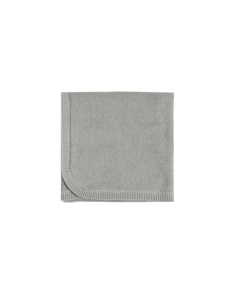 Quincy Mae - Dusty Blue Knit Baby Blanket