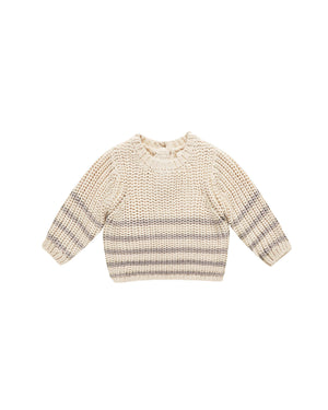 Quincy Mae - Fog Stripe Rex Sweater