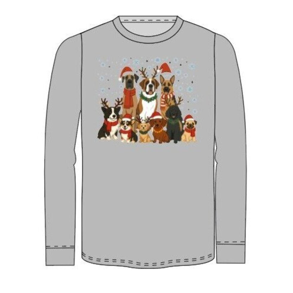 Santa Dog Asher LS Tee