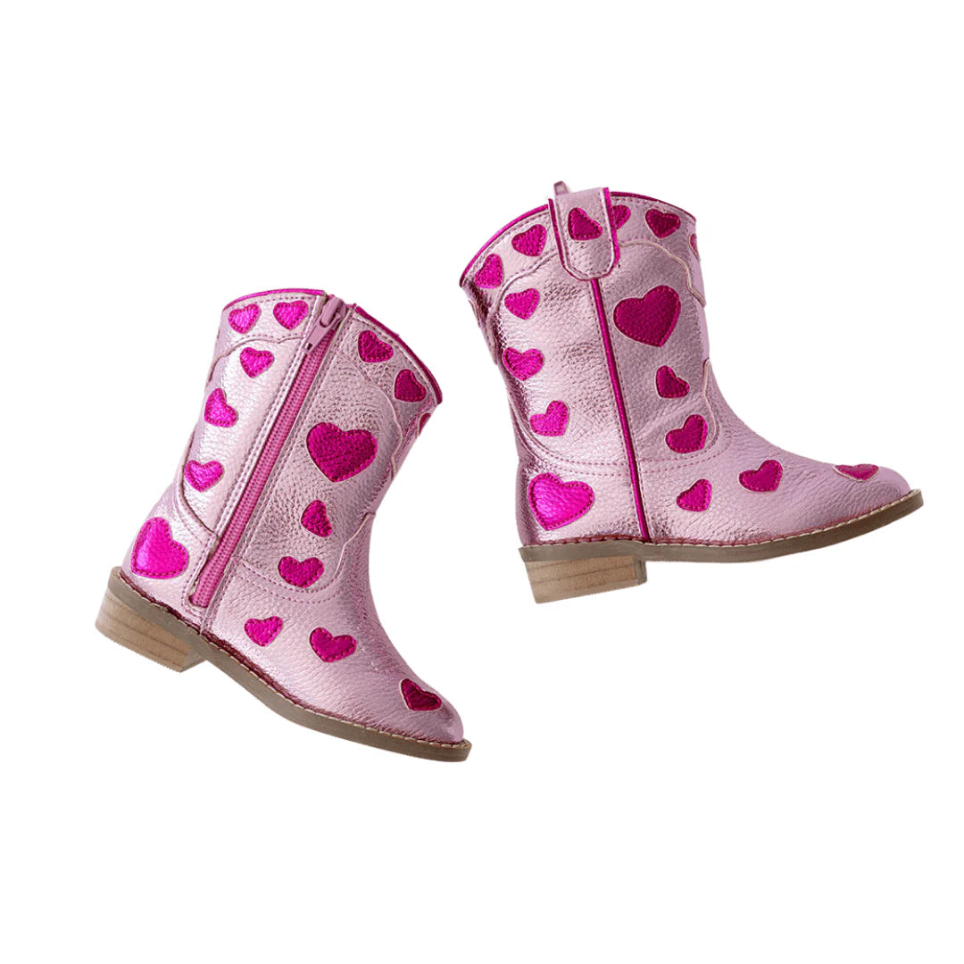 Wild + Rae Cowgirl Lovestruck boots featuring pointed toes, decorative stitching, and a stylish western design.