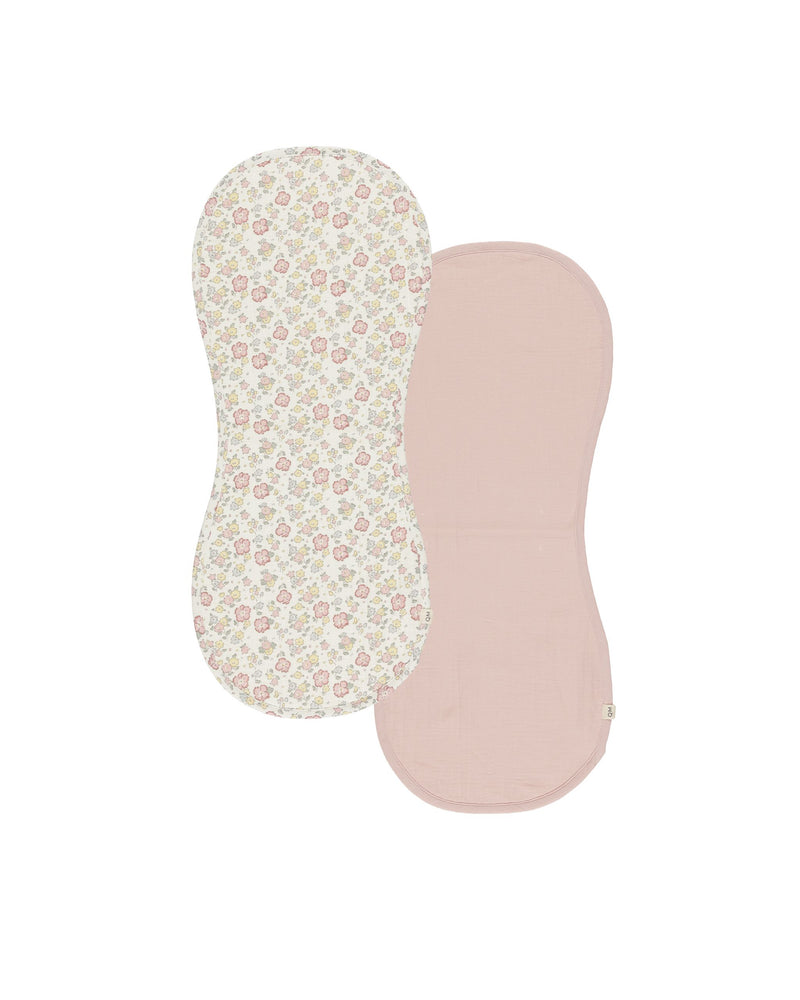 Quincy Mae - Bloom/Bubblegum 2 Pack Burp Cloth