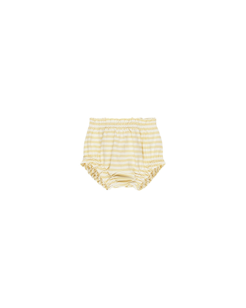 Quincy Mae - Yellow Stripe Gathered Bloomer