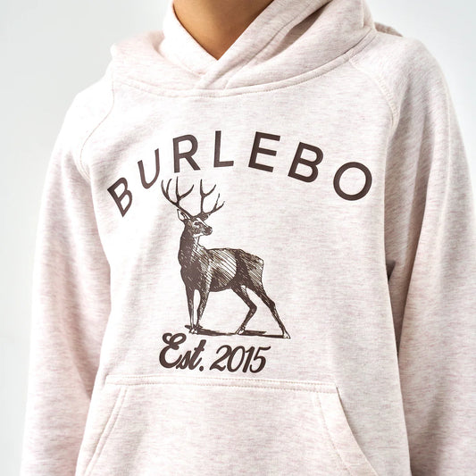 Whitetail Deer Heather Oatmeal Fleece Hoodie