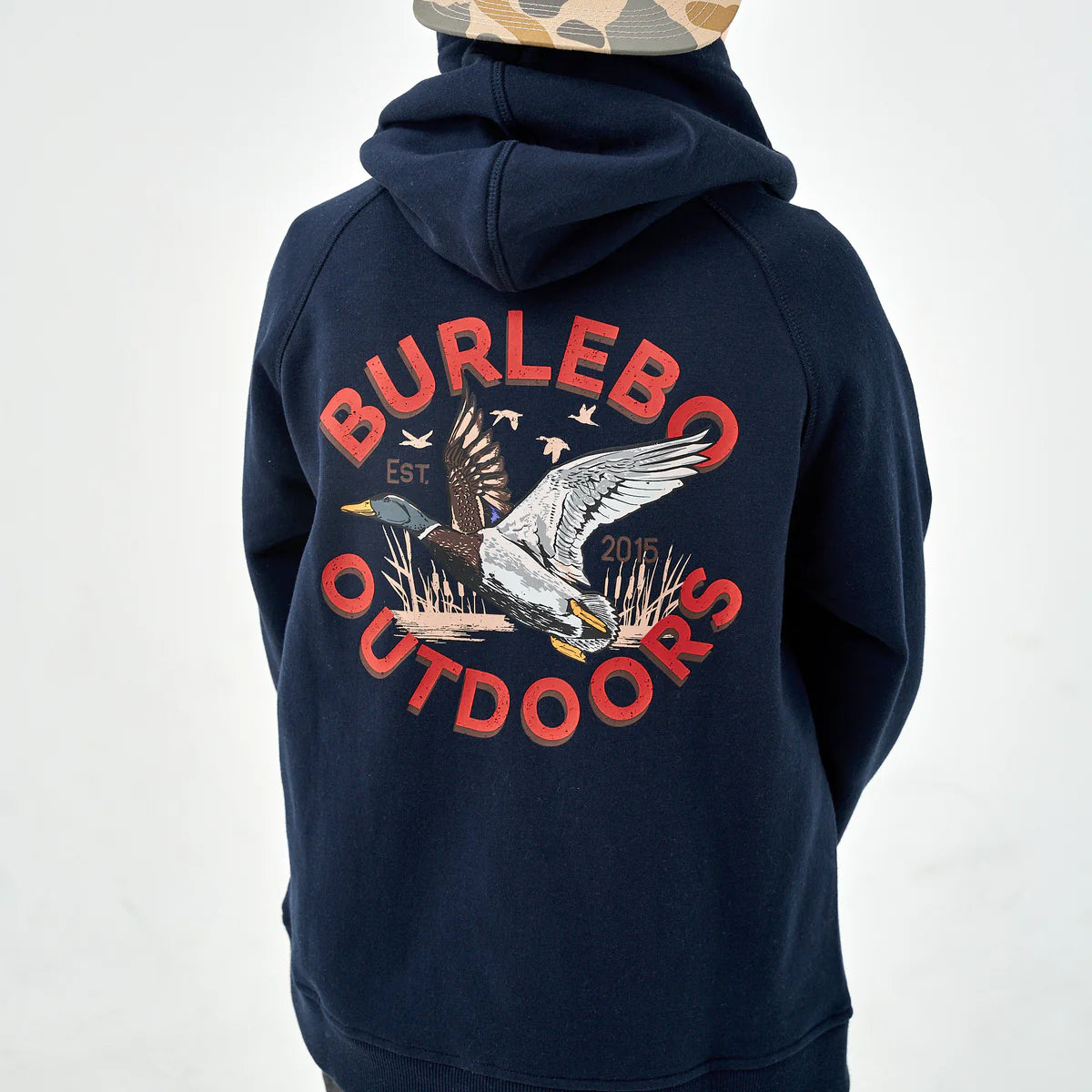 Old School Duck Hunt Navy Fleece Hoodie