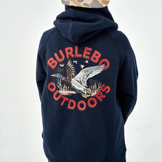 Old School Duck Hunt Navy Fleece Hoodie