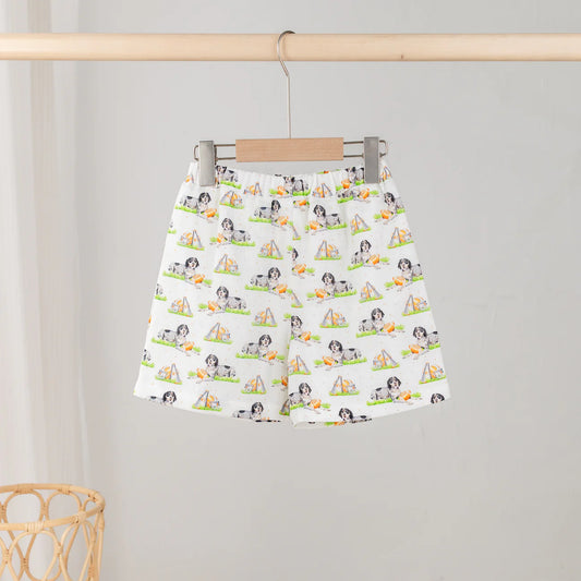 Nola Tawk Mascot Mania Tennessee organic muslin shorts featuring colorful mascot print and soft fabric for comfortable wear.