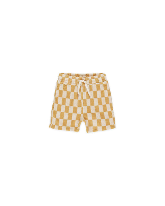 Rylee & Cru - Marigold Check Terry Boys Short