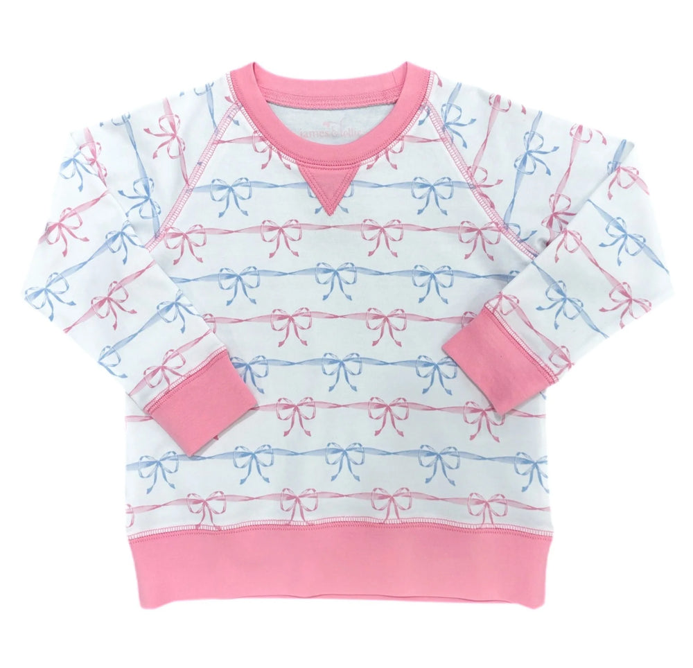 James & Lottie - Simply Sweet Bows Sidney Knit Sweatshirt