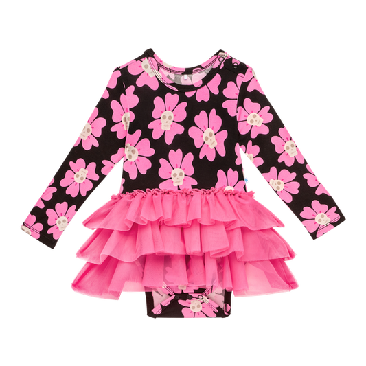 Posh Peanut - Winifred - Long Sleeve Tulle Skirt Bodysuit