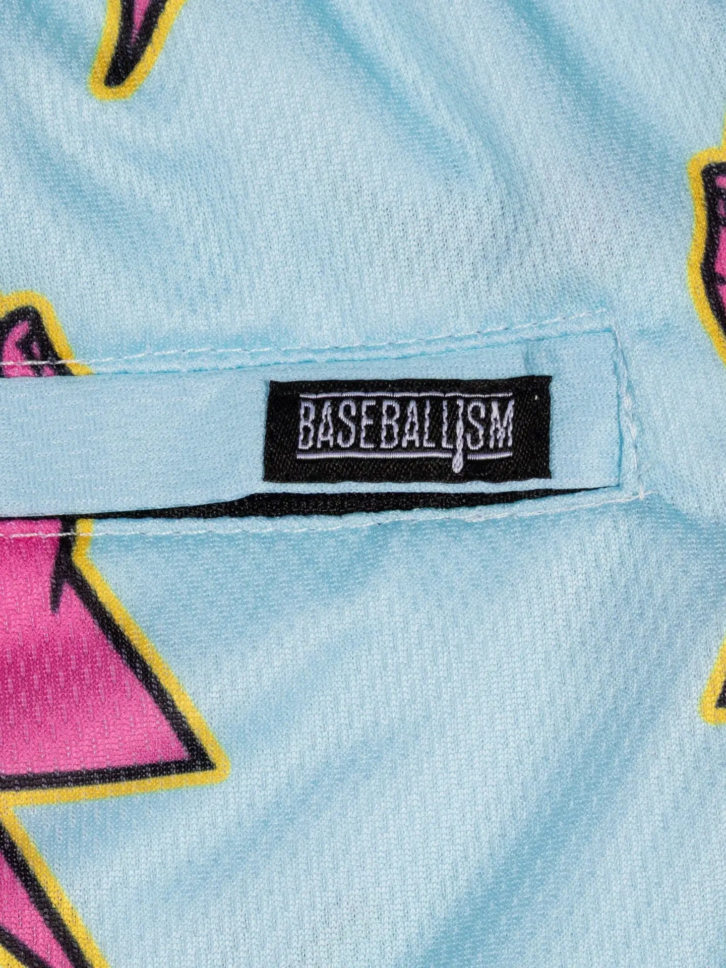 Youth Blue Electric Arms Diamond Air Mesh Shorts by Baseballism featuring lightweight, breathable mesh fabric and athletic fit.