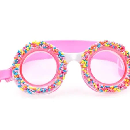 Bling2o Do Nuts 4 U kids' swim goggles with colorful, playful design and adjustable straps for comfortable fit in the pool.