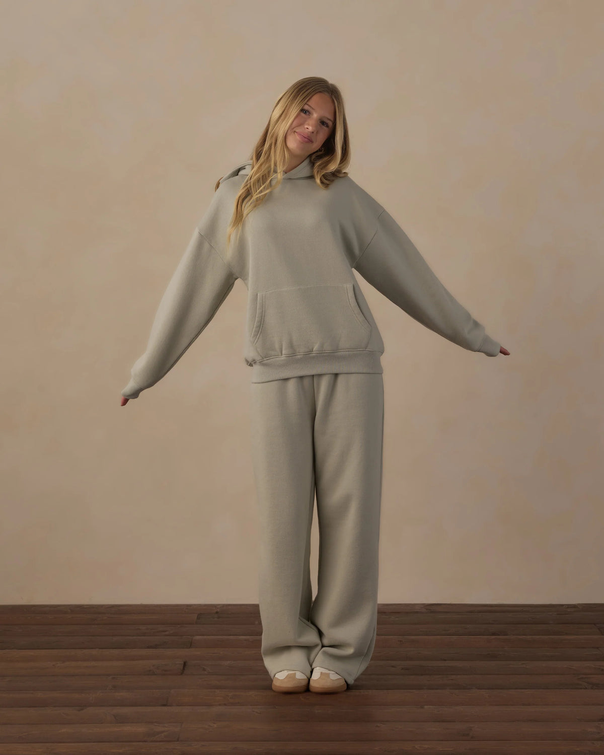 Teen Sage Sweatpant by Rylee & Cru featuring soft sage green fabric and a relaxed fit with elastic waistband and cuffs.