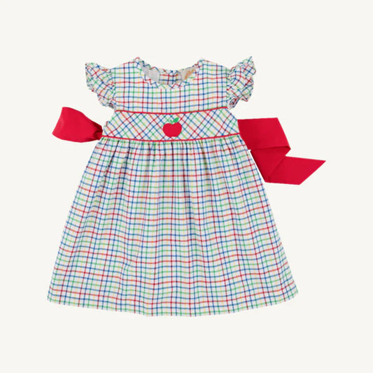 The Beaufort Bonnet Company - Addie Angel Sleeve Dress Kindness Wins Windowpane