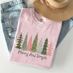 Women's Merry & Bright Light Pink T-Shirt