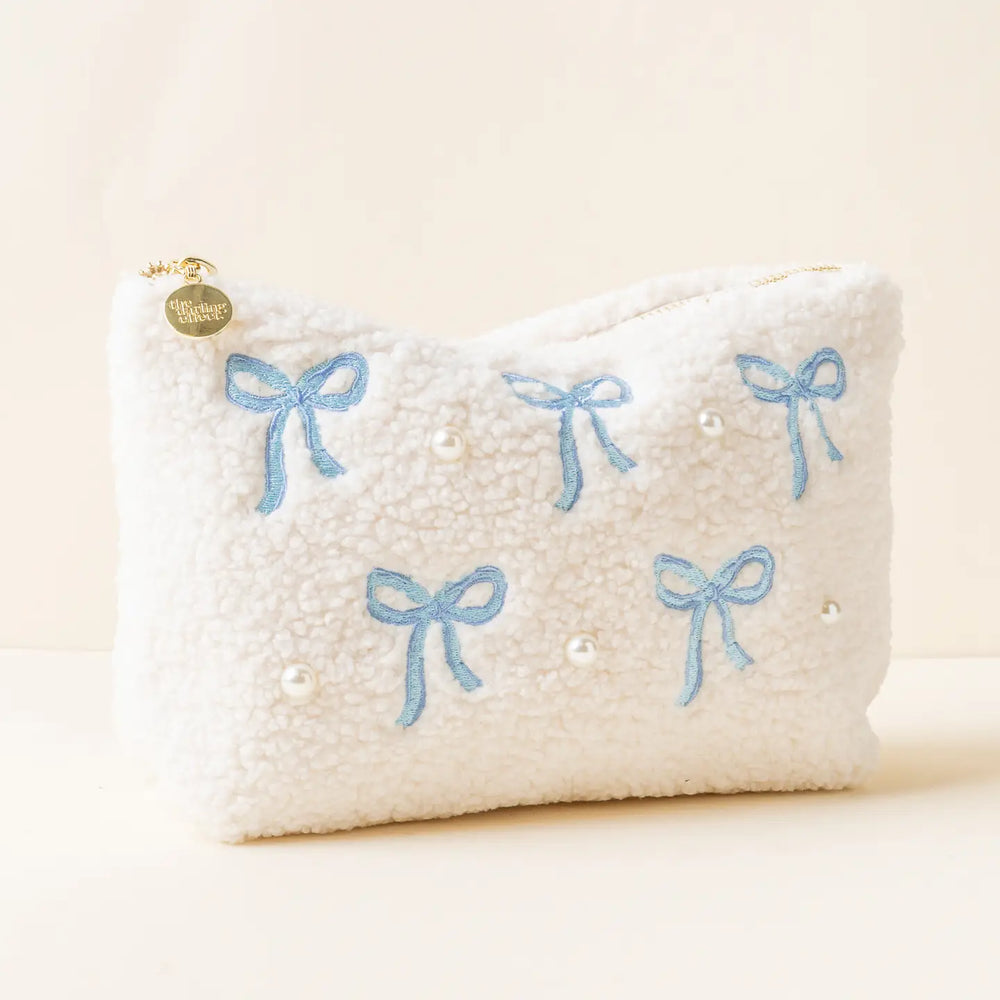 The Darling Effect - Teddy Pouch-Bows Blue