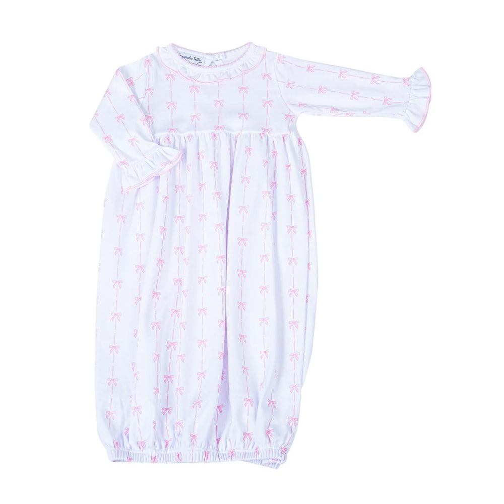 Magnolia Baby - Amelia's Classics Pink Ruffle Gathered Gown