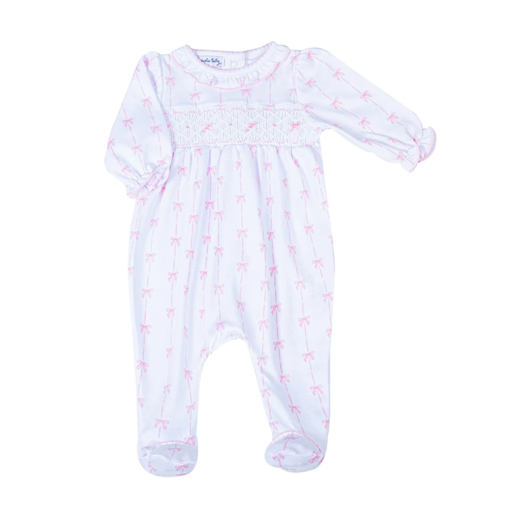Magnolia Baby - Amelia's Classics Pink Smocked Footie