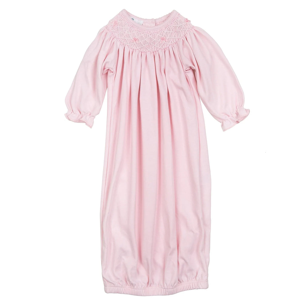 Magnolia Baby - Amelia's Classics Pink Solid Bishop L/S Gown