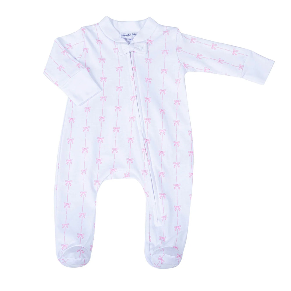 Magnolia Baby - Amelia's Classics Pink Zipper Footie