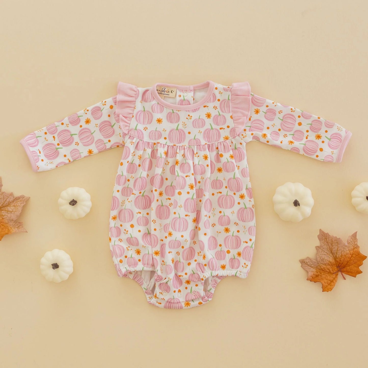 Autumn Blooms Pink L/S Flutters Bubble
