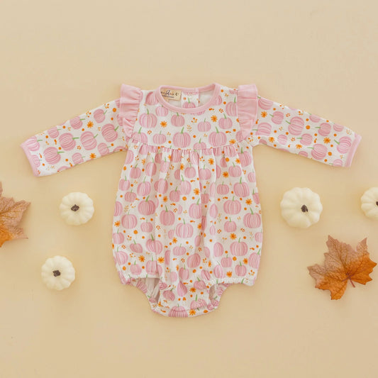 Autumn Blooms Pink L/S Flutters Bubble