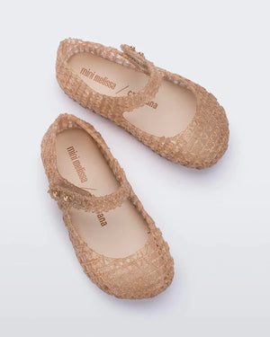 Mini Melissa - Beige Glitter Mini Campana