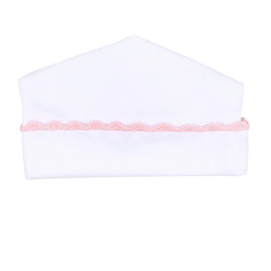 Baby Joy Pink Crochet Trim Hat