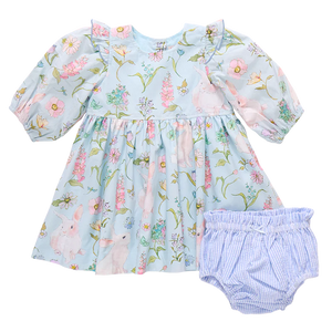 Pink Chicken - Baby Girls Brooke Dress Set - Botanical Bunnies