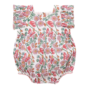 Pink Chicken - Butterfly Vines Baby Girls Elsie Bubble