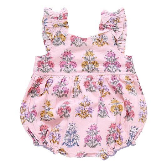Pink Chicken - Small Pink Flowerette Baby Girls Via Bubble