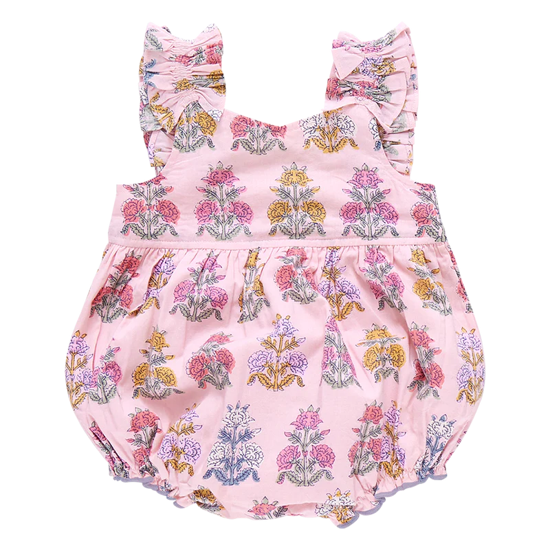 Pink Chicken - Small Pink Flowerette Baby Girls Via Bubble