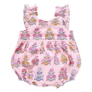 Pink Chicken - Small Pink Flowerette Baby Girls Via Bubble