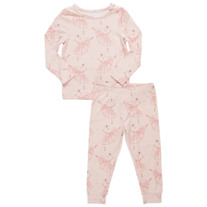 Pink Chicken - Kids Bamboo PJ Set - Pink Ballerinas