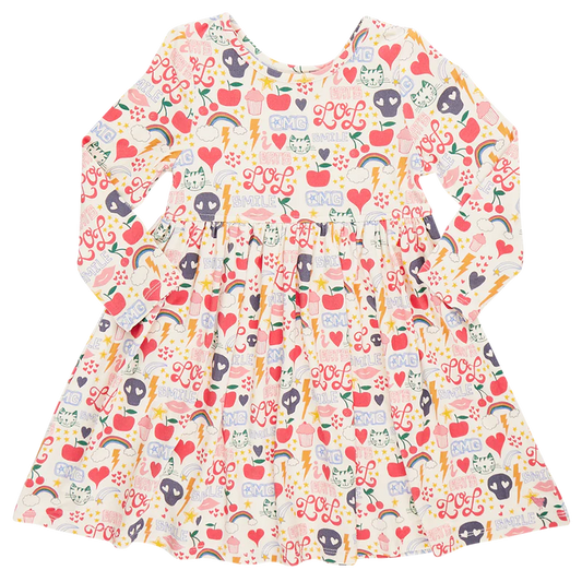 Pink Chicken - Girls Bamboo Steph Dress - Journal Doodle