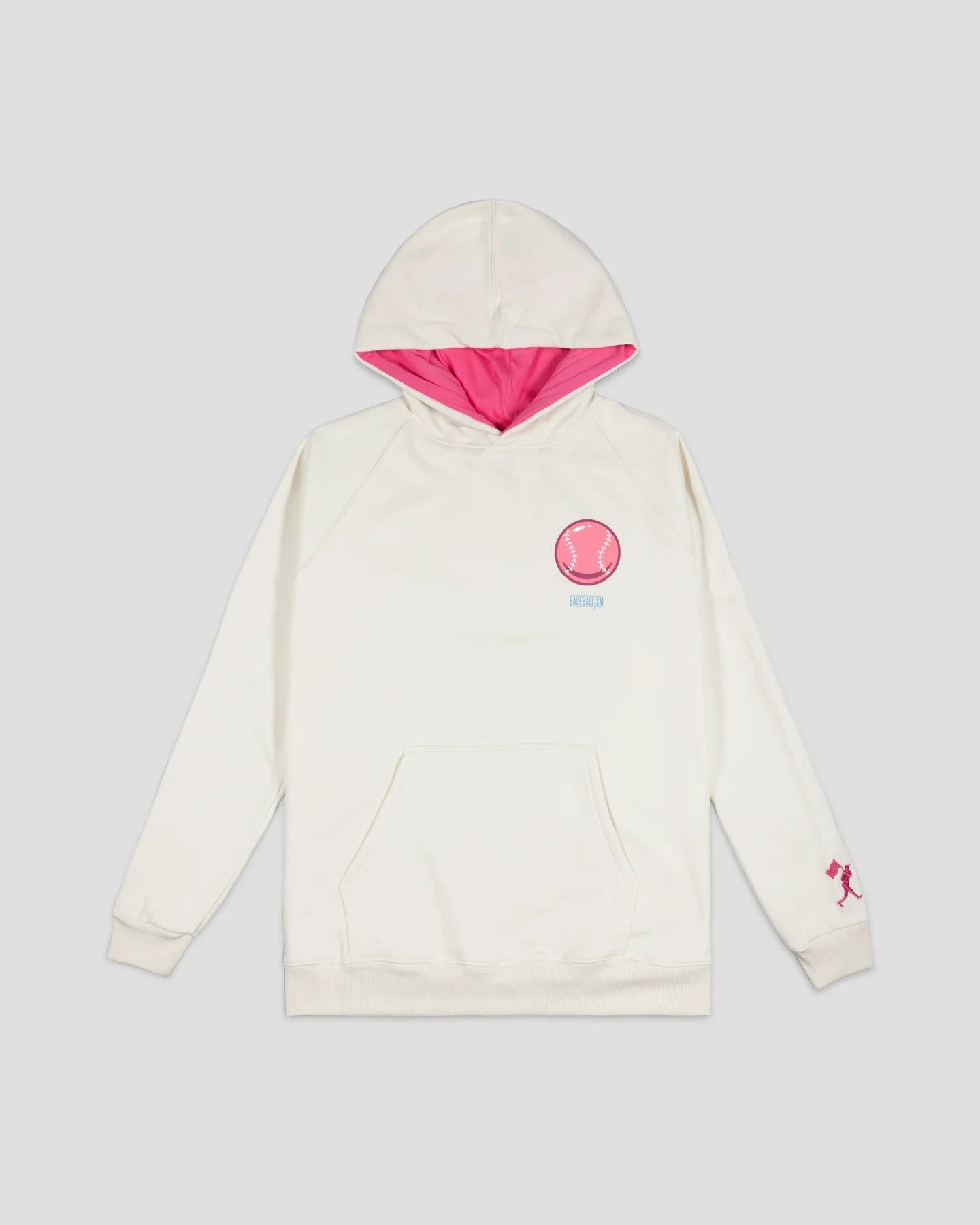 Youth Cream Doubles and Bubbles Hoodie by Baseballism featuring a soft fabric and casual fit.