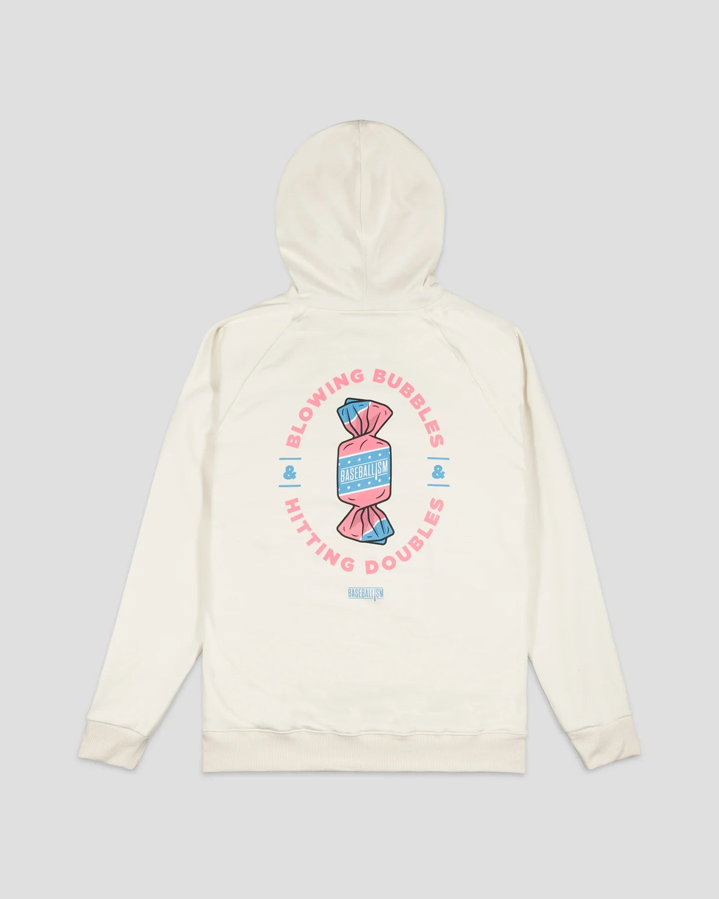 Youth Cream Doubles and Bubbles Hoodie by Baseballism, featuring a soft fabric and stylish design with double bubble pattern.