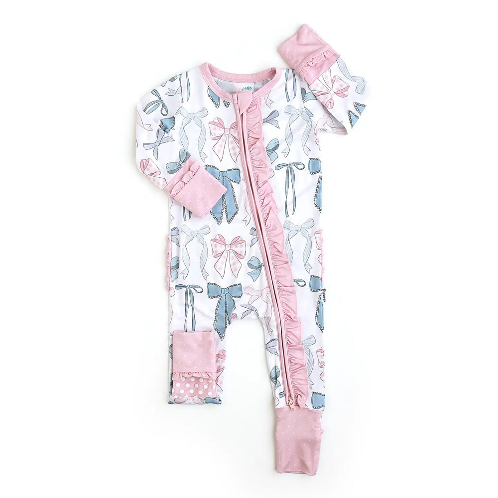 Gigi & Max - Samantha Bows Ruffle Zip Romper