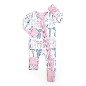 Gigi & Max - Samantha Bows Ruffle Zip Romper