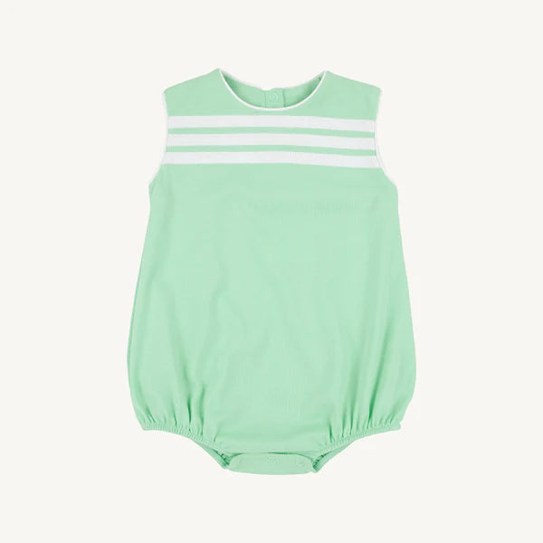 Beau Bubble from The Beaufort Bonnet Company in Grace Bay Green with Worth Avenue White, featuring soft fabric and playful design.
