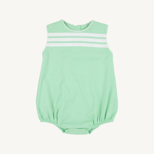 Beau Bubble from The Beaufort Bonnet Company in Grace Bay Green with Worth Avenue White, featuring soft fabric and playful design.
